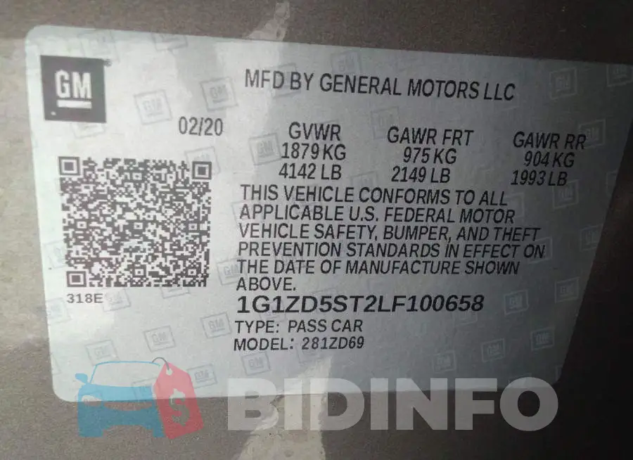 1G1ZD5ST2LF100658 Photo# 9
