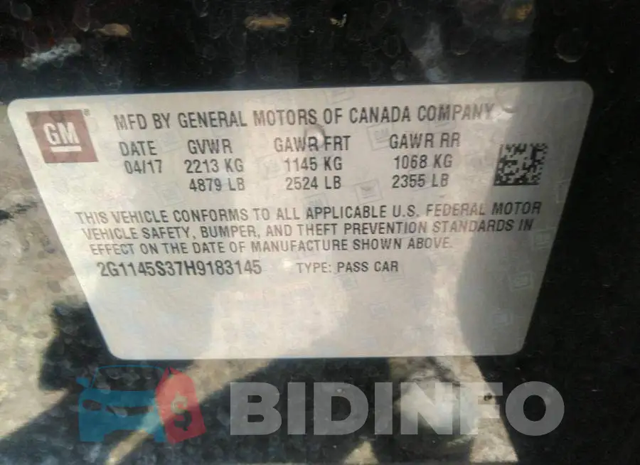 2G1145S37H9183145 Photo# 9