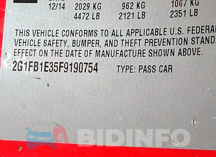 2G1FB1E35F9190754 Photo# 9