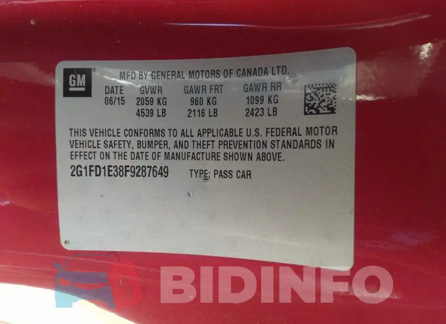 2G1FD1E38F9287649 Photo# 9