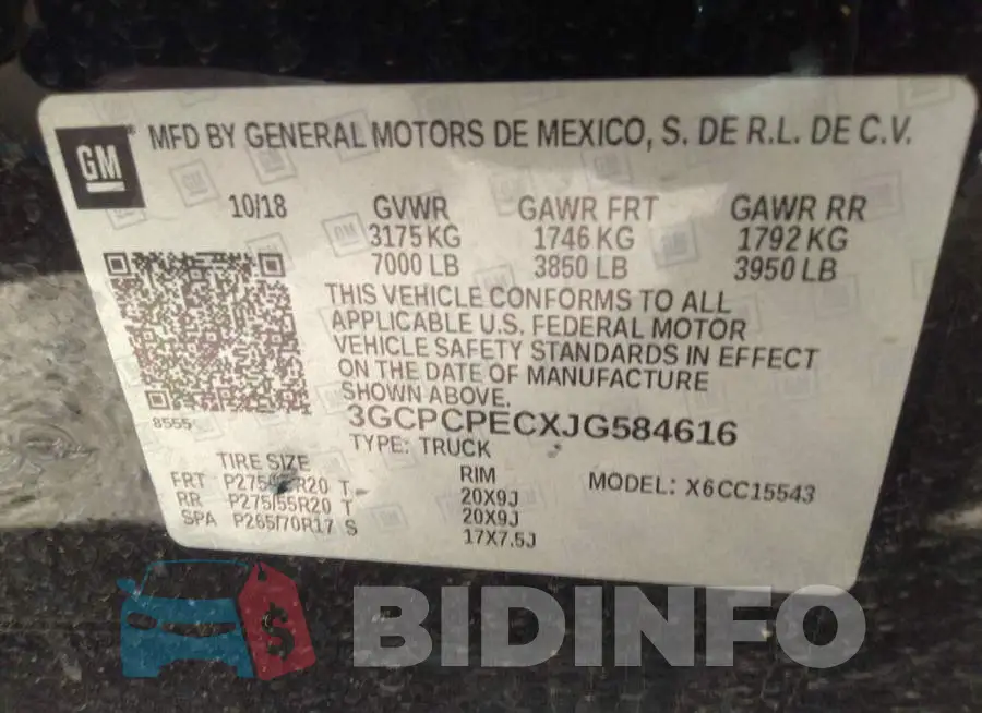 3GCPCPECXJG584616 Photo# 9