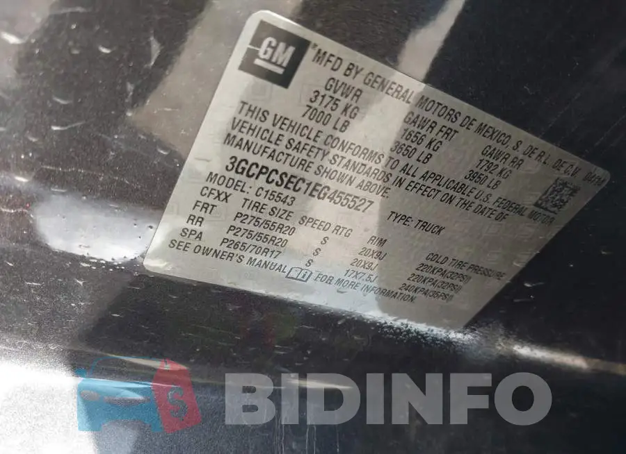 3GCPCSEC1EG455527 Photo# 9
