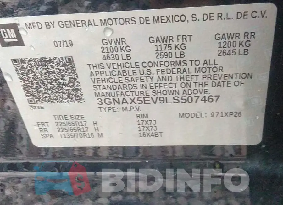 3GNAX5EV9LS507467 Photo# 9