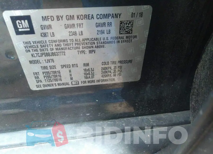KL7CJPSB8JB637772 Photo# 9