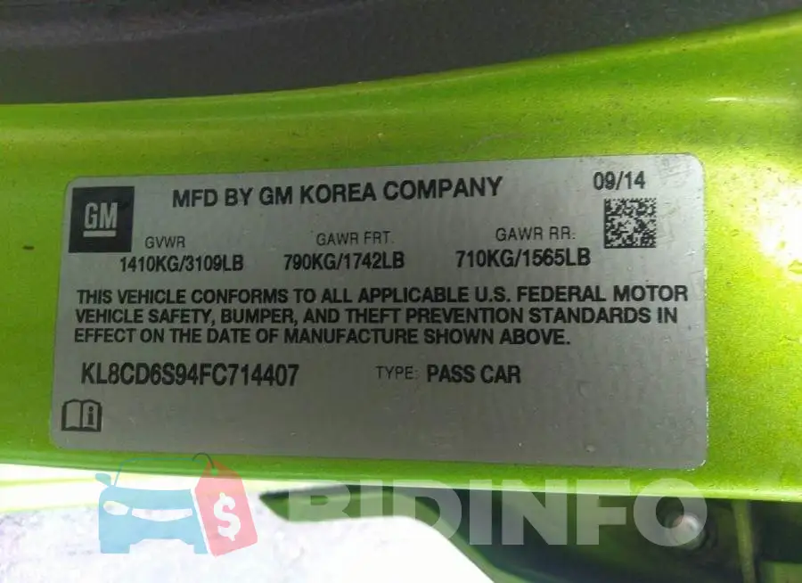 KL8CD6S94FC714407 Photo# 9
