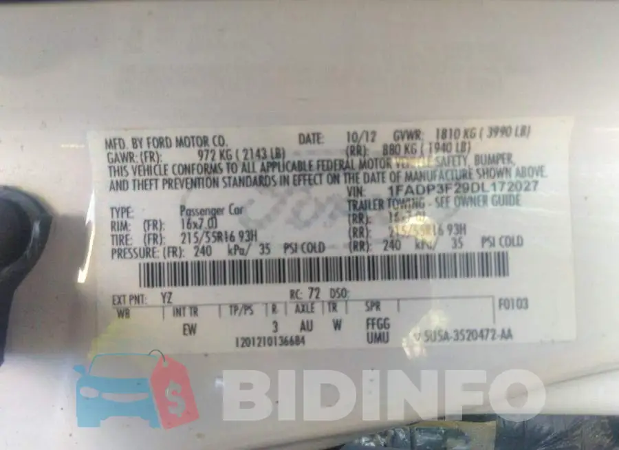 1FADP3F29DL172027 Photo# 9