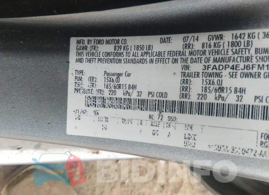 3FADP4EJ6FM115526 Photo# 9