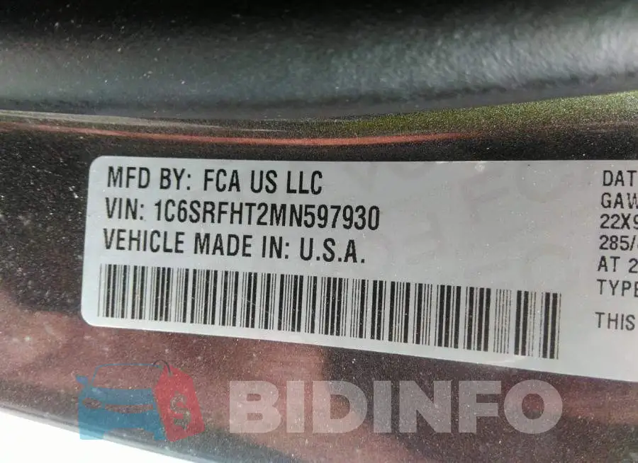 1C6SRFHT2MN597930 Photo# 9