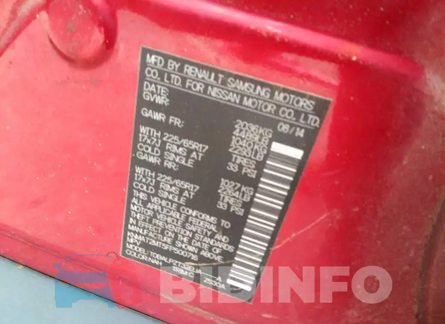 KNMAT2MT5FP500716 Photo# 9