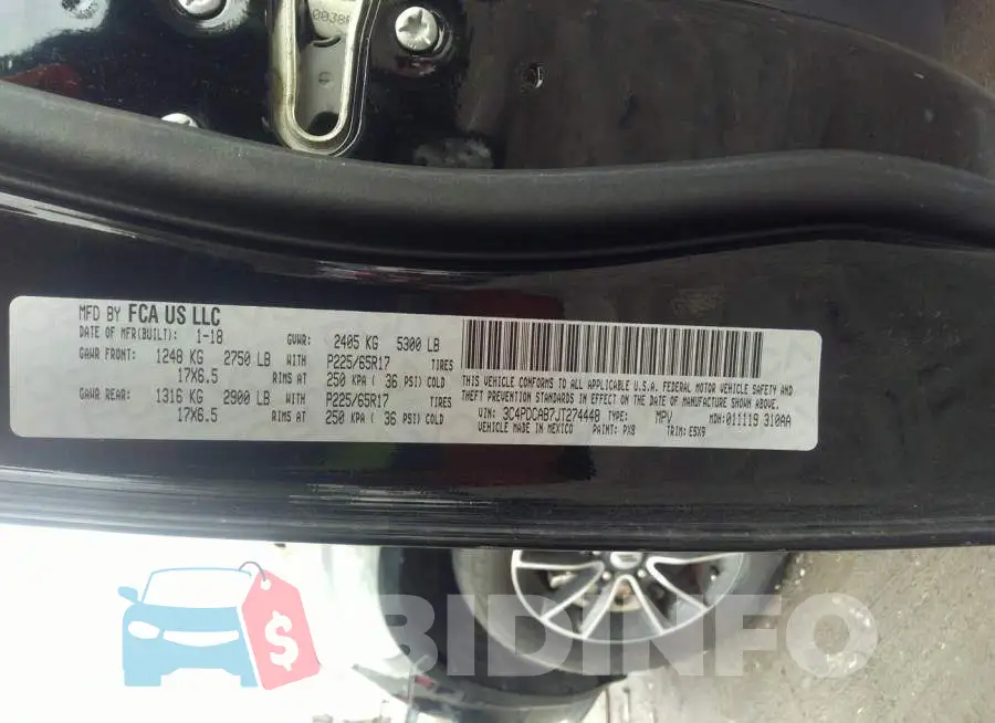 3C4PDCAB7JT274448 Photo# 9