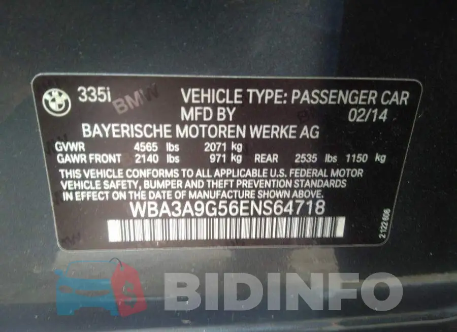 WBA3A9G56ENS64718 Photo# 9