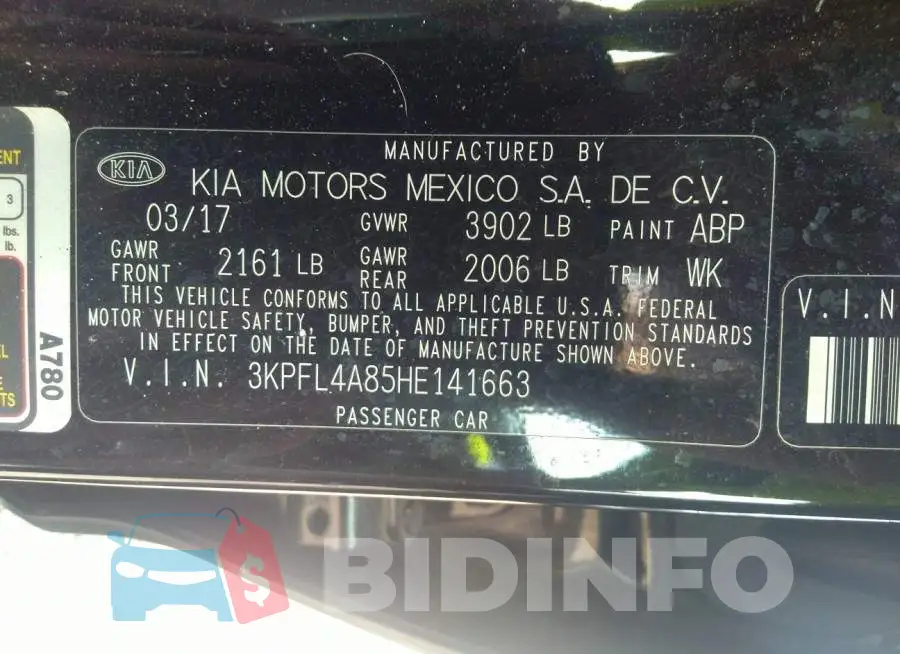 3KPFL4A85HE141663 Photo# 9