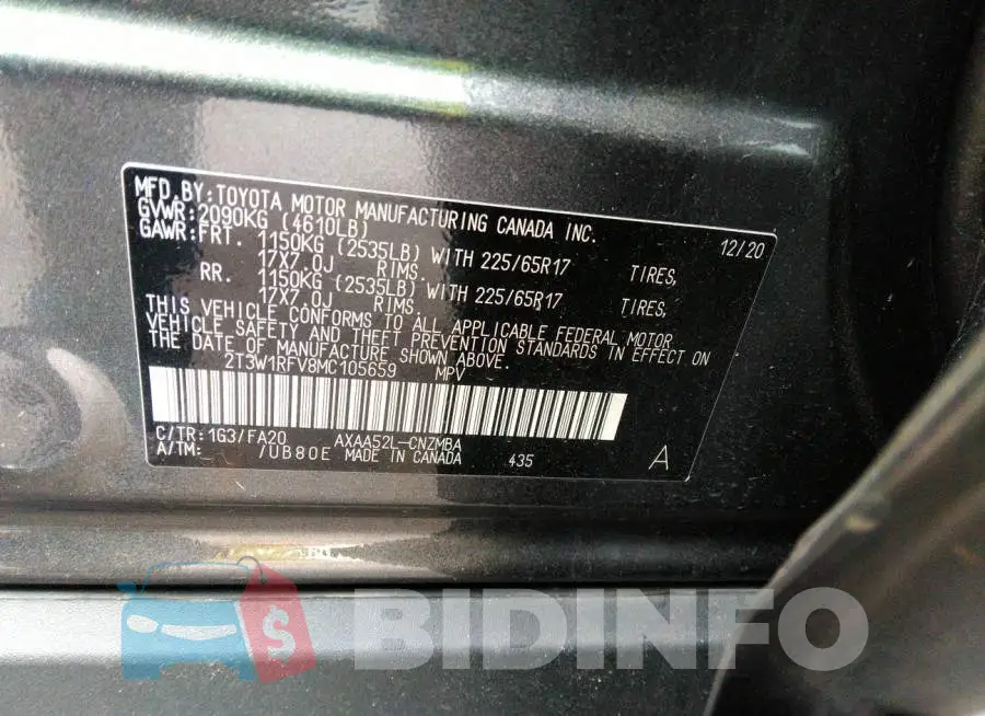 2T3W1RFV8MC105659 Photo# 9