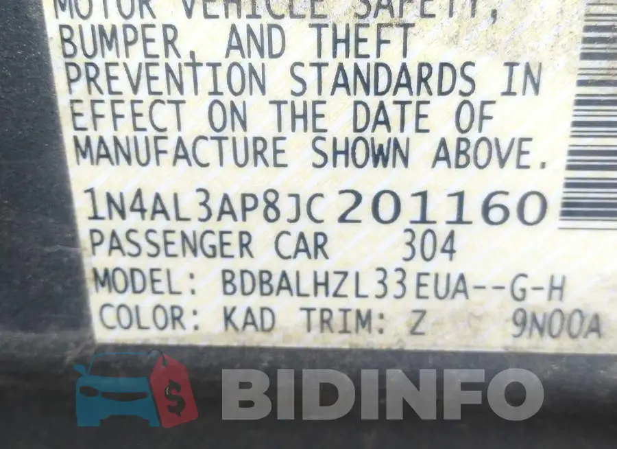 1N4AL3AP8JC201160 Photo# 9