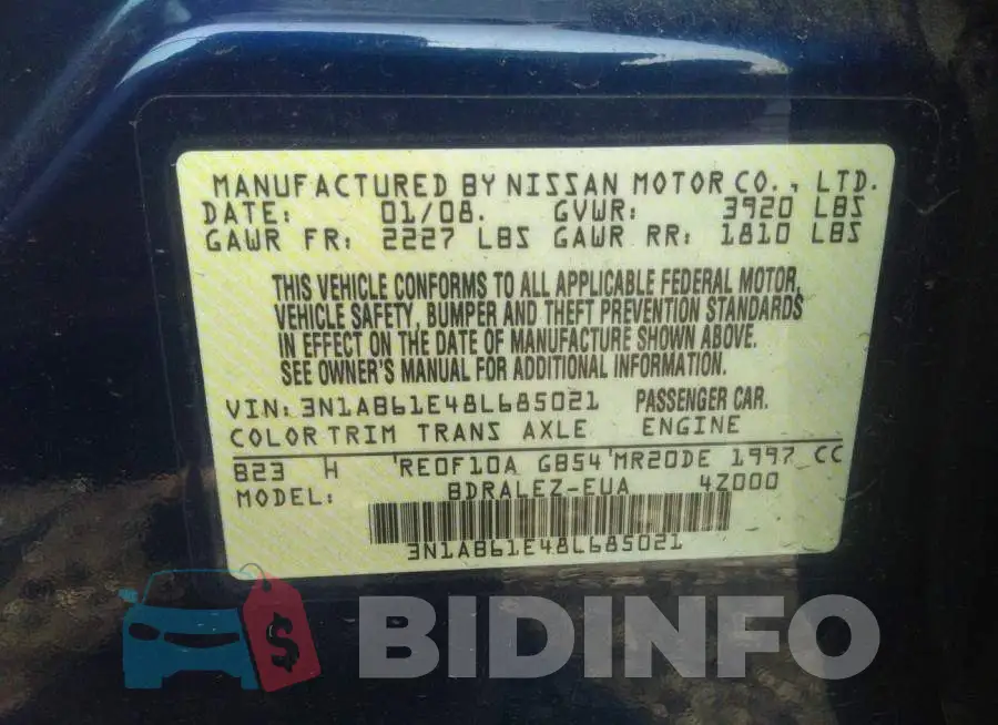 3N1AB61E48L685021 Photo# 9