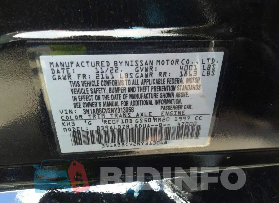 3N1AB8CV2NY313068 Photo# 9
