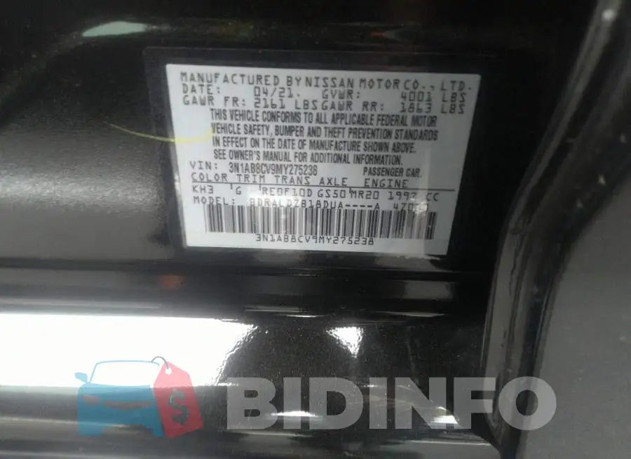 3N1AB8CV9MY275238 Photo# 9