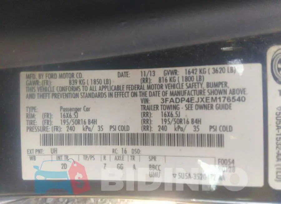 3FADP4EJXEM176540 Photo# 9