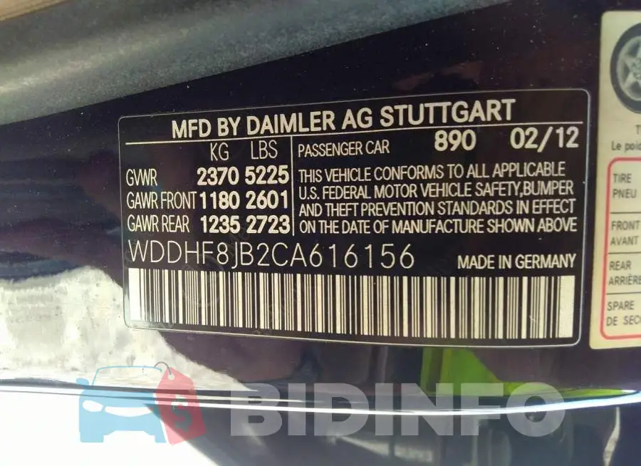 WDDHF8JB2CA616156 Photo# 9