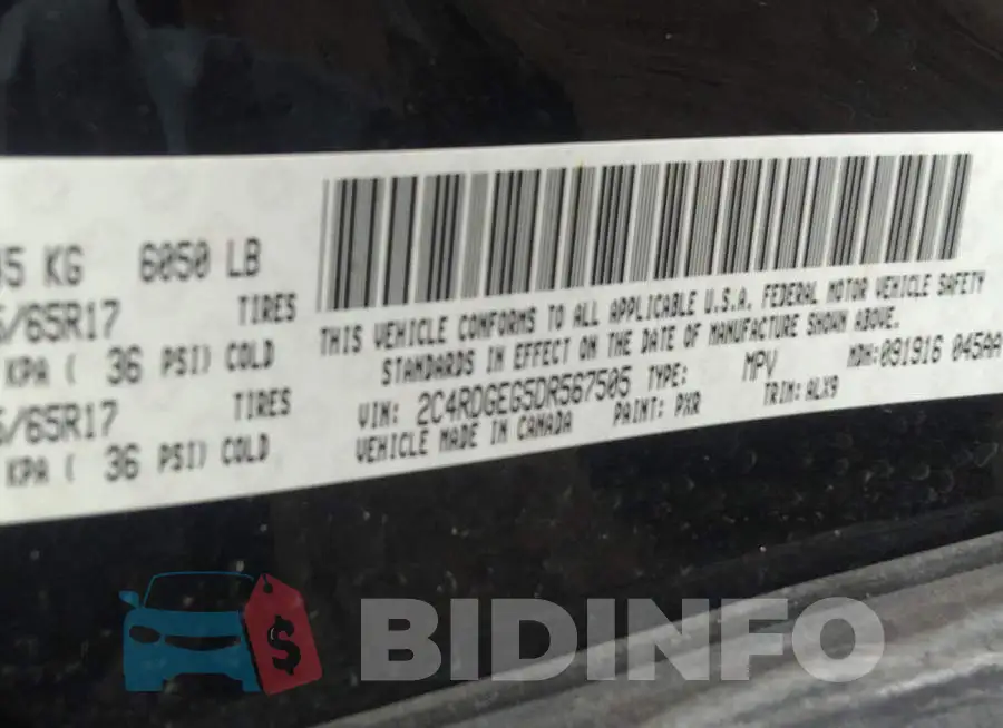 2C4RDGEG5DR567505 Photo# 9