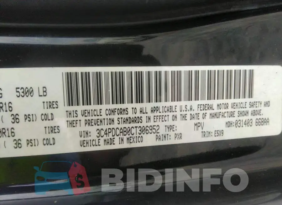 3C4PDCAB0CT306952 Photo# 9