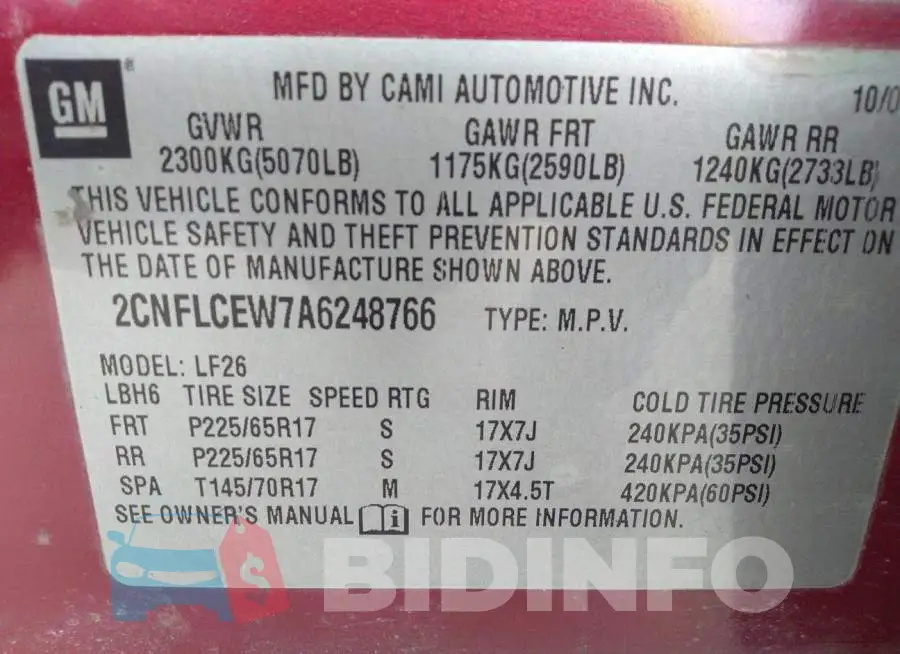 2CNFLCEW7A6248766 Photo# 9