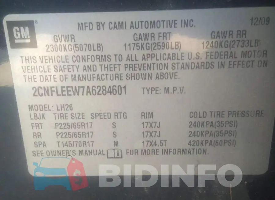 2CNFLEEW7A6284601 Photo# 9