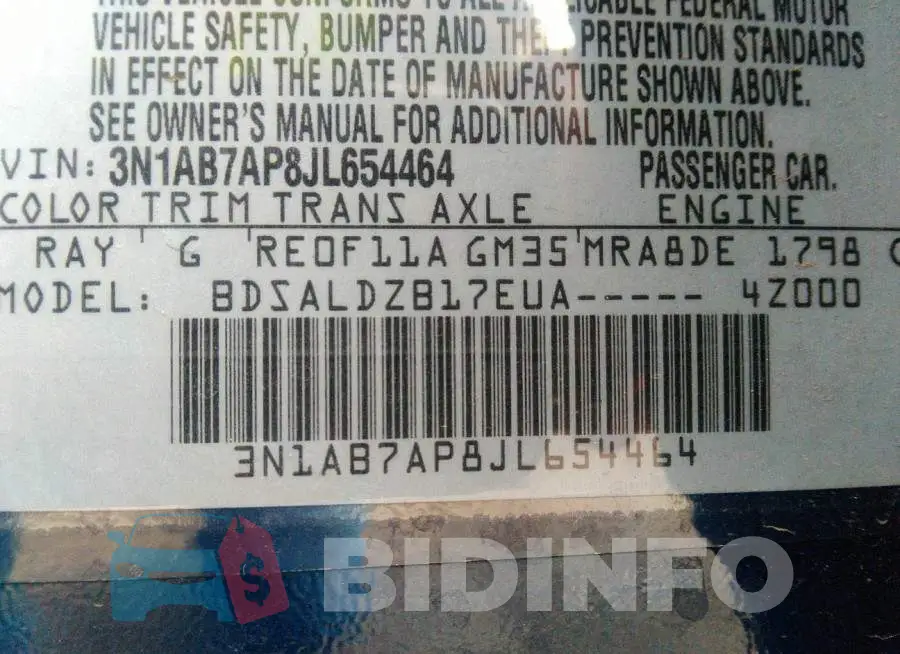 3N1AB7AP8JL654464 Photo# 9