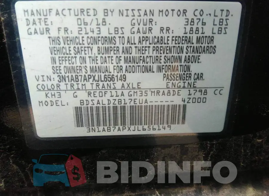 3N1AB7APXJL656149 Photo# 9