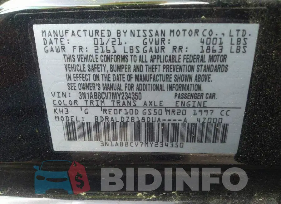 3N1AB8CV7MY234350 Photo# 9