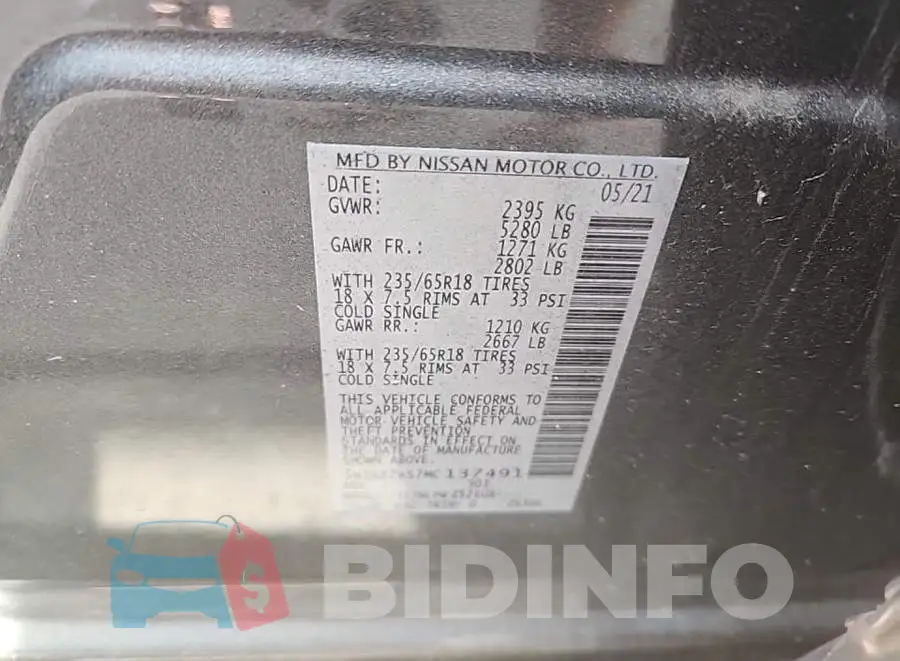 5N1AZ2AS7MC137491 Photo# 8