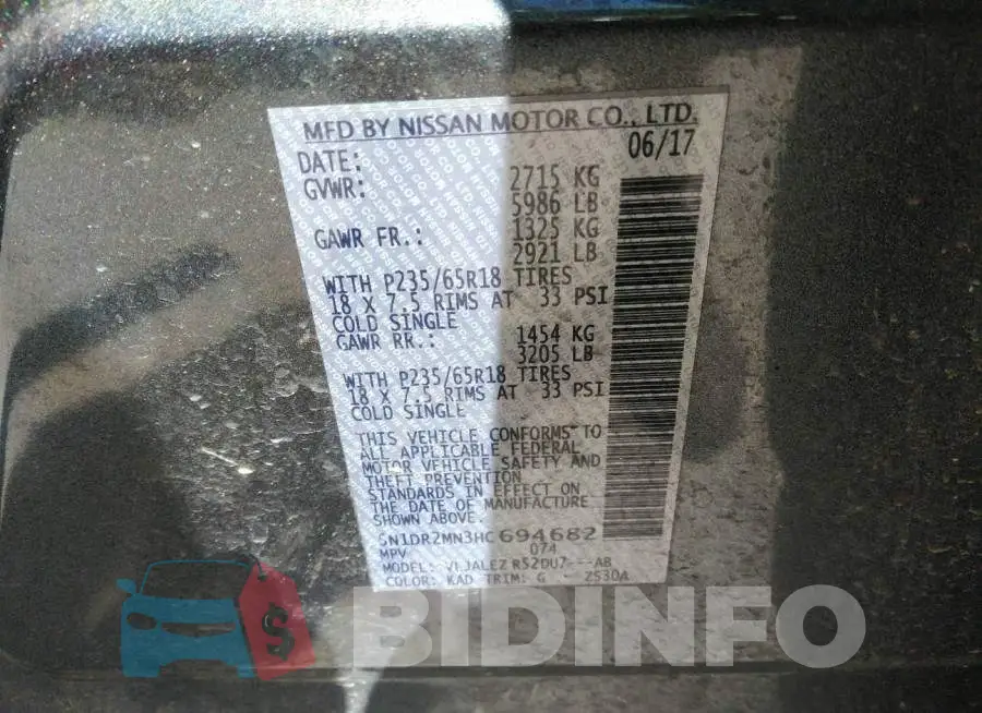 5N1DR2MN3HC694682 Photo# 9