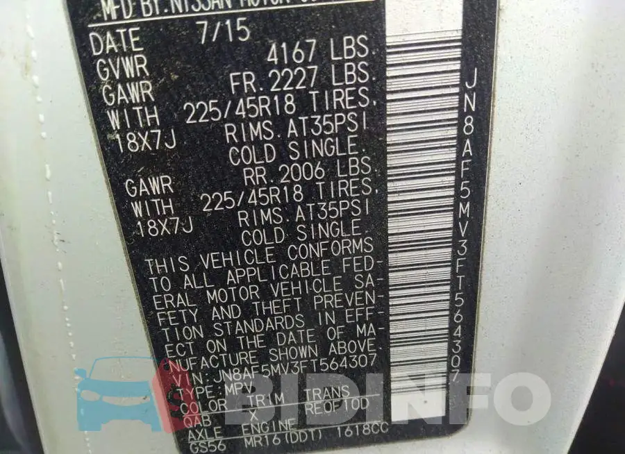JN8AF5MV3FT564307 Photo# 9