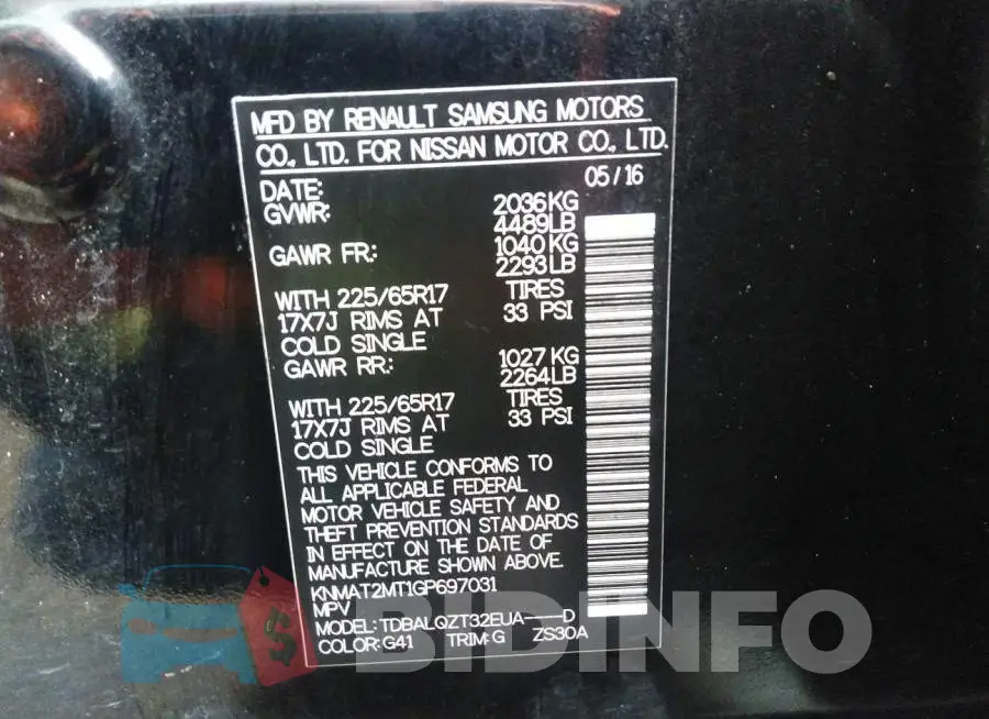 KNMAT2MT1GP697031 Photo# 9