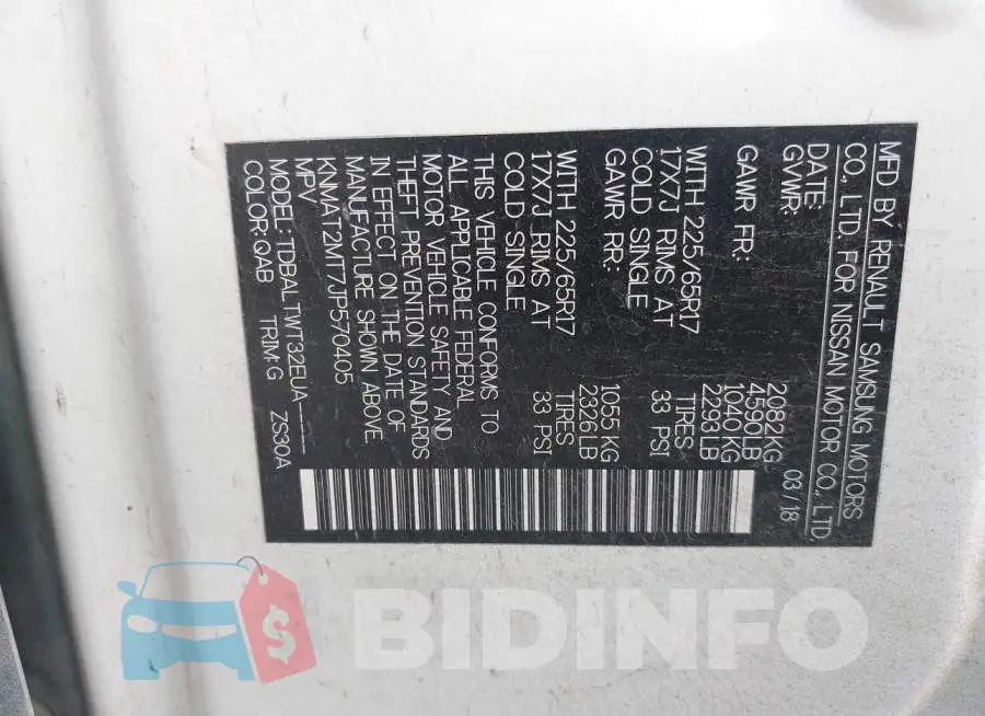 KNMAT2MT7JP570405 Photo# 9