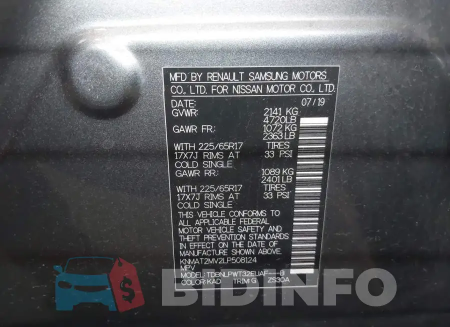 KNMAT2MV2LP508124 Photo# 9