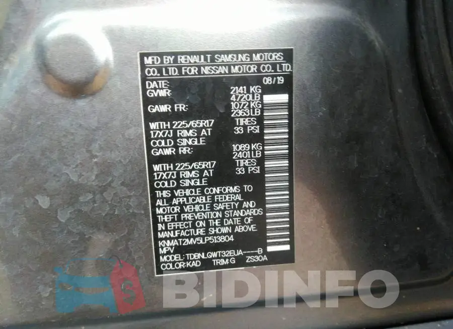 KNMAT2MV5LP513804 Photo# 9