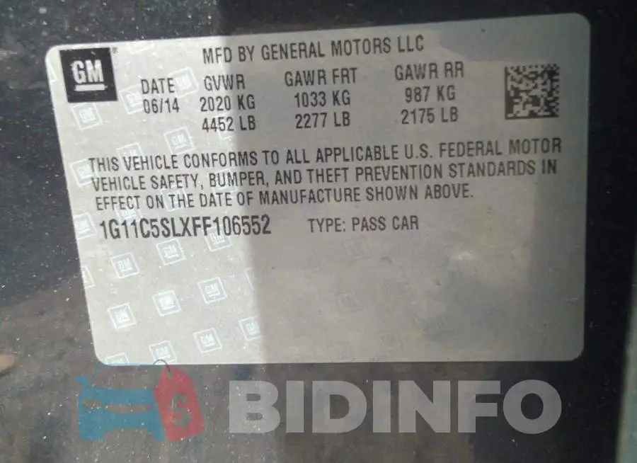 1G11C5SLXFF106552 Photo# 9