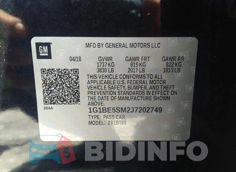1G1BE5SM2J7202749 Photo# 9