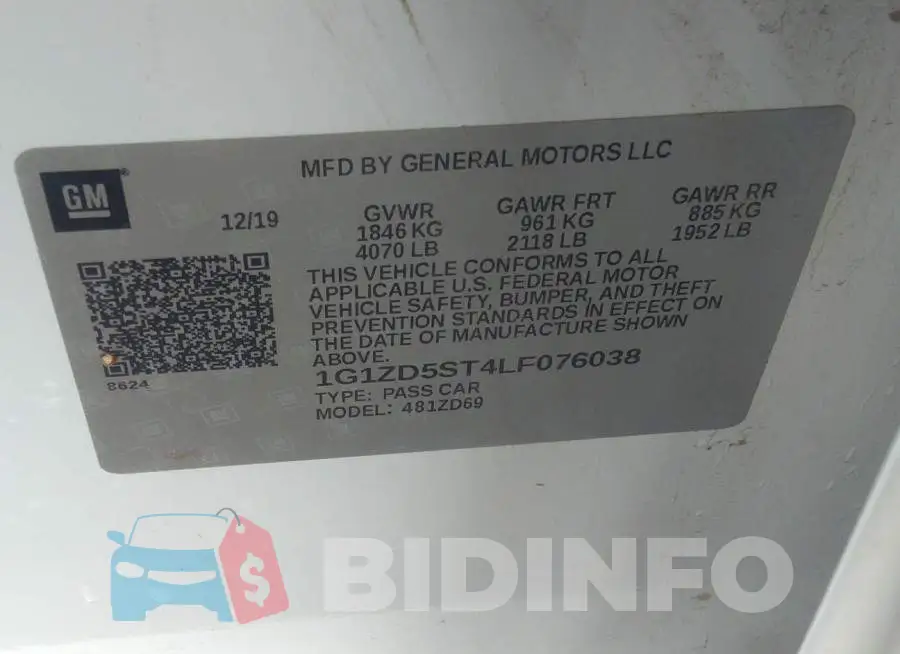 1G1ZD5ST4LF076038 Photo# 9