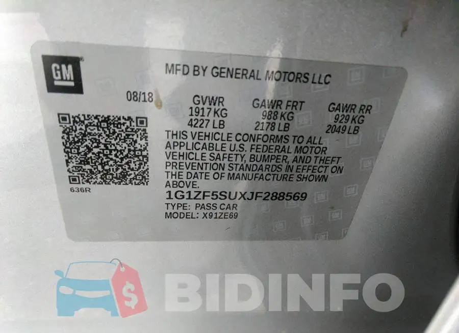 1G1ZF5SUXJF288569 Photo# 9