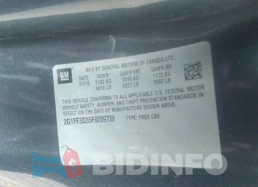 2G1FF3D35F9209739 Photo# 9