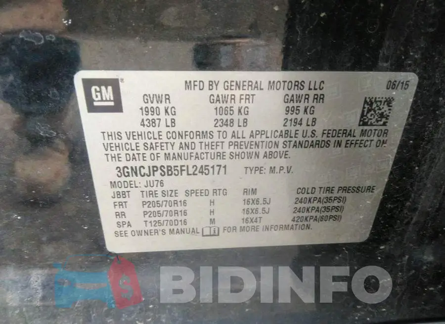 3GNCJPSB5FL245171 Photo# 9