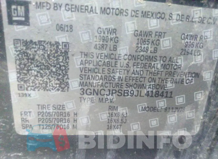 3GNCJPSB9JL418411 Photo# 9