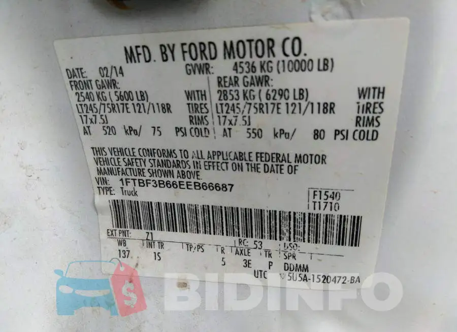 1FTBF3B66EEB66687 Photo# 9