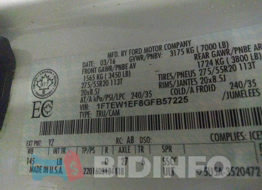1FTEW1EF8GFB57225 Photo# 9