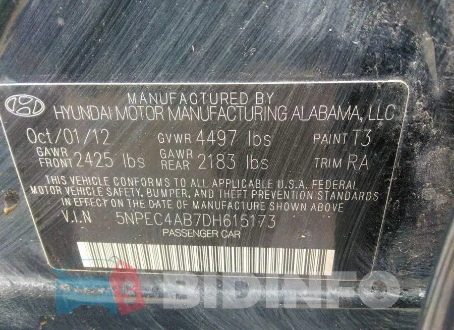 5NPEC4AB7DH615173 Photo# 9