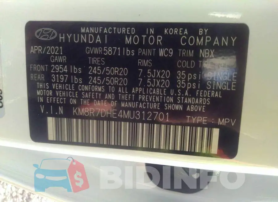 KM8R7DHE4MU312701 Photo# 9