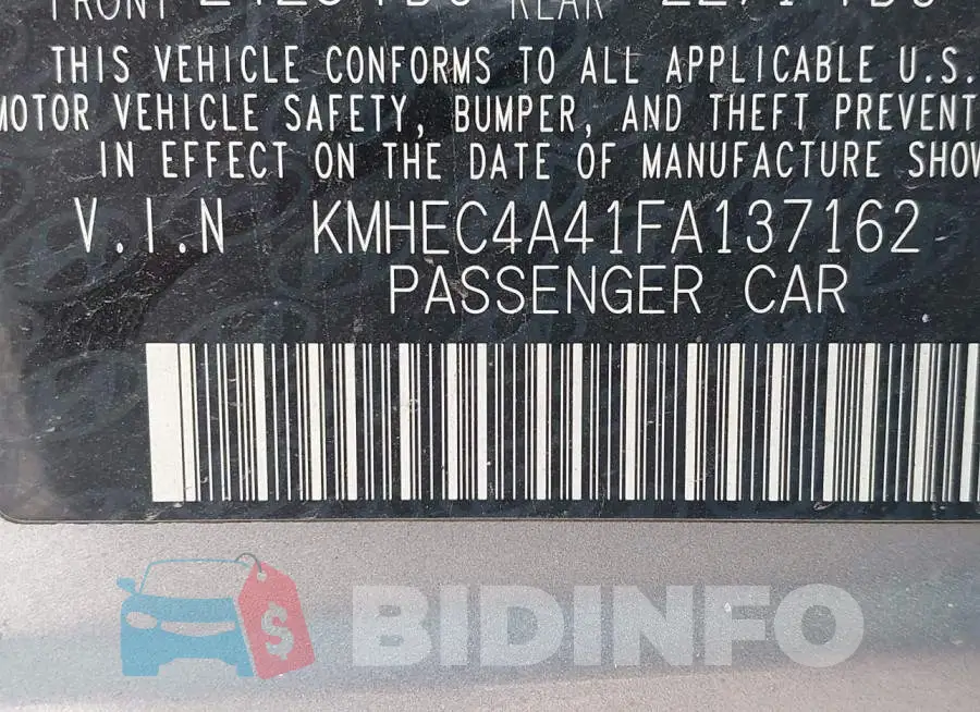 KMHEC4A41FA137162 Photo# 9