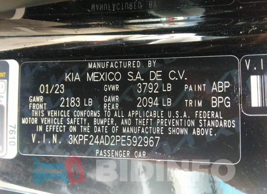 3KPF24AD2PE592967 Photo# 9